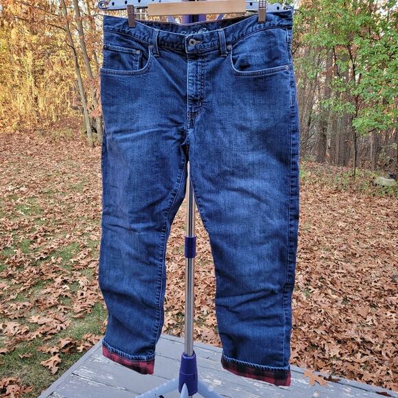 Eddie Bauer Straight Fit Flannel Lined Jeans size 38 - Picture 2 of 16